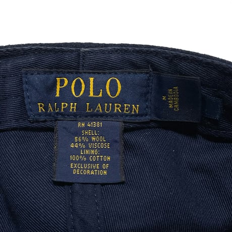 POLO RALPHLAUREN　"P LOGO" MELTON BASEBALL CAP