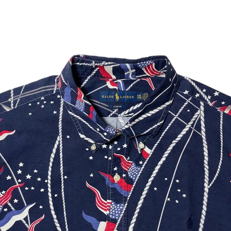 RALPHLAUREN　"BIG AND TALL USA FLAG" BUTTON DOWN SHIRT