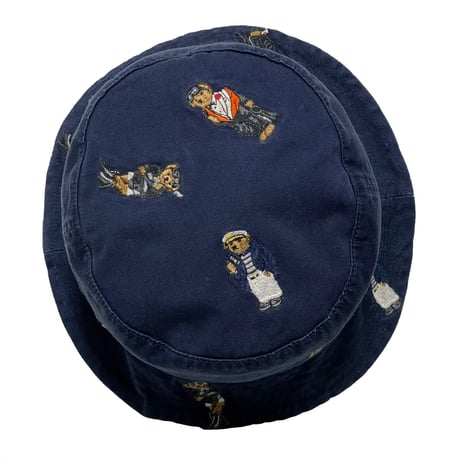 POLO RALPHLAUREN　"POLO BEAR DOT" REVERSIBLE BUCKET HAT