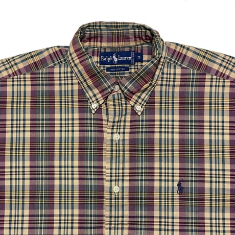 RALPHLAUREN　"CHECKED" BUTTONDOWN SHIRT