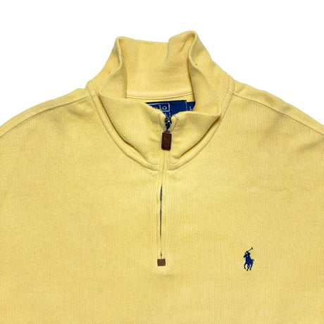 1POLO RALPHLAUREN　 "HARF-ZIP" SWEAT SHIRT (YELLOW)