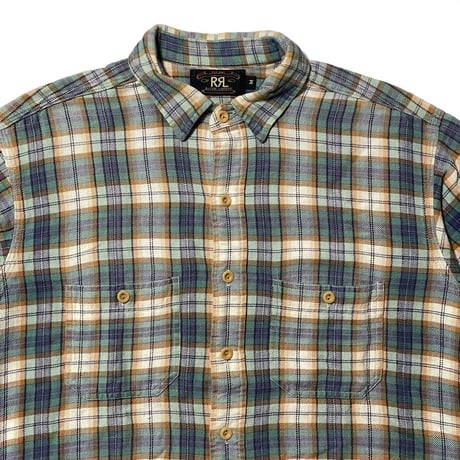 RRL RALPHLAUREN　"TRACK TAG" FLANNEL SHIRT (90s)