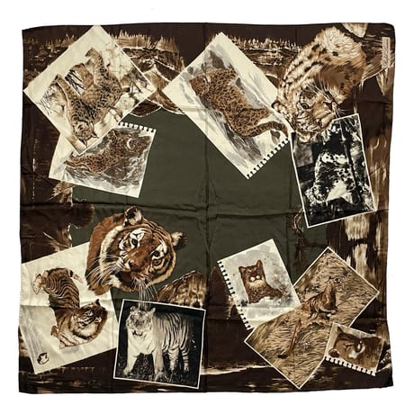 RALPHLAUREN　"TIGER" SILK BANDANA (MADE IN JAPAN)