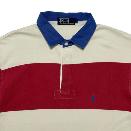 POLO RALPHLAUREN　"STRIPED" S/S RUGBY SHIRT