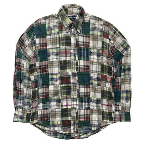RALPHLAUREN　"PATCH WORK" BUTTON DOWN SHIRT