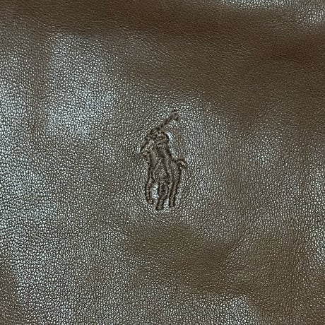 POLO RALPHLAUREN　 "BROWN" LEATHER JACKET (M)