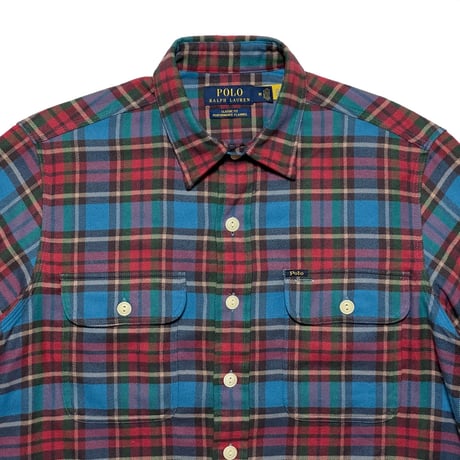 POLO RALPHLAUREN　"PEPFORMANCE FLANNEL" FLANNEL SHIRT