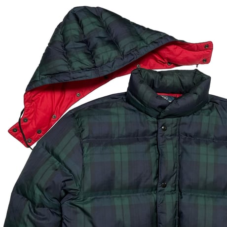POLO RALPHLAUREN　"BLACK WATCK" DOWN JACKET