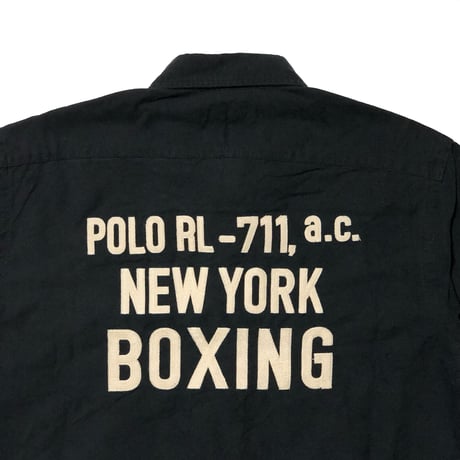 POLO RALPHLAUREN　 "NEW YORK BOXING CLUB" WORK SHIRT (2nd-M)