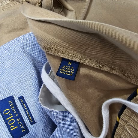 POLO RALPHLAUREN　"SKULL STRETCH CLASSIC FIT" BEIGE CHINO SHORTS