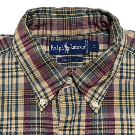 RALPHLAUREN　"CHECKED" BUTTONDOWN SHIRT