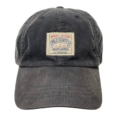 POLO COUNTRY RALPHLAUREN　"LOGO TAG" CORDUROY BASEBALL CAP