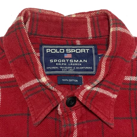 POLO SPORT RALPHLAUREN　"RED CHECK" FLANNEL SHIRT