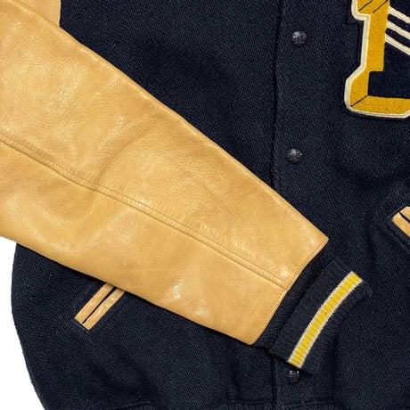 POLO RALPHLAUREN　"LEATHER SLEEVE" STUDIUM JACKET