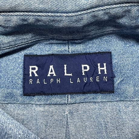 RALPH RALPHLAURE　"CREST LOGO" DENIM SHIRT