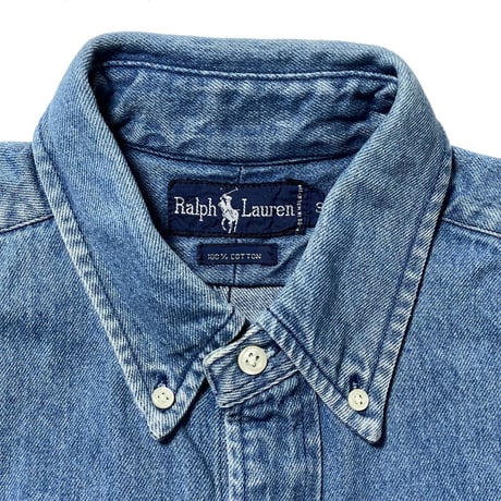 RALPHLAUREN　"POLO BEAR" DENIM BUTTONDOWN SHIRT