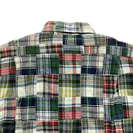 RALPHLAUREN　"BLAIRE" PATCH WORK BUTTON DOWN SHIRT