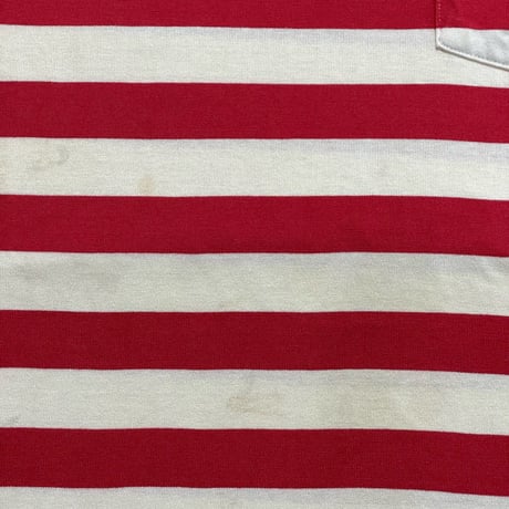 POLO RALPHLAUREN　"MADE IN USA" BORDER S/S POCKET TEE (90s)