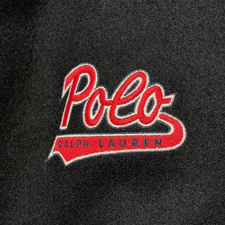 POLO RALPHLAUREN　"LEATHER SLEEVE" STADIUM JACKET