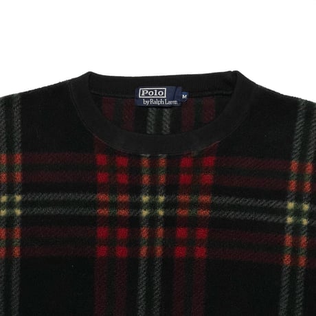POLO RALPHLAUREN　"CHECKED" FLEECE SWEAT