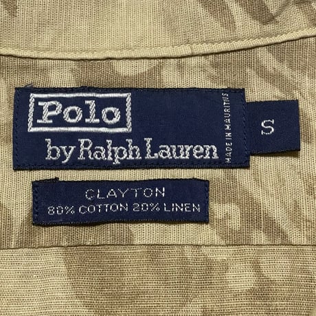 POLO RALPHLAUREN　 "CLAYTON" OPEN COLLAR SHIRT