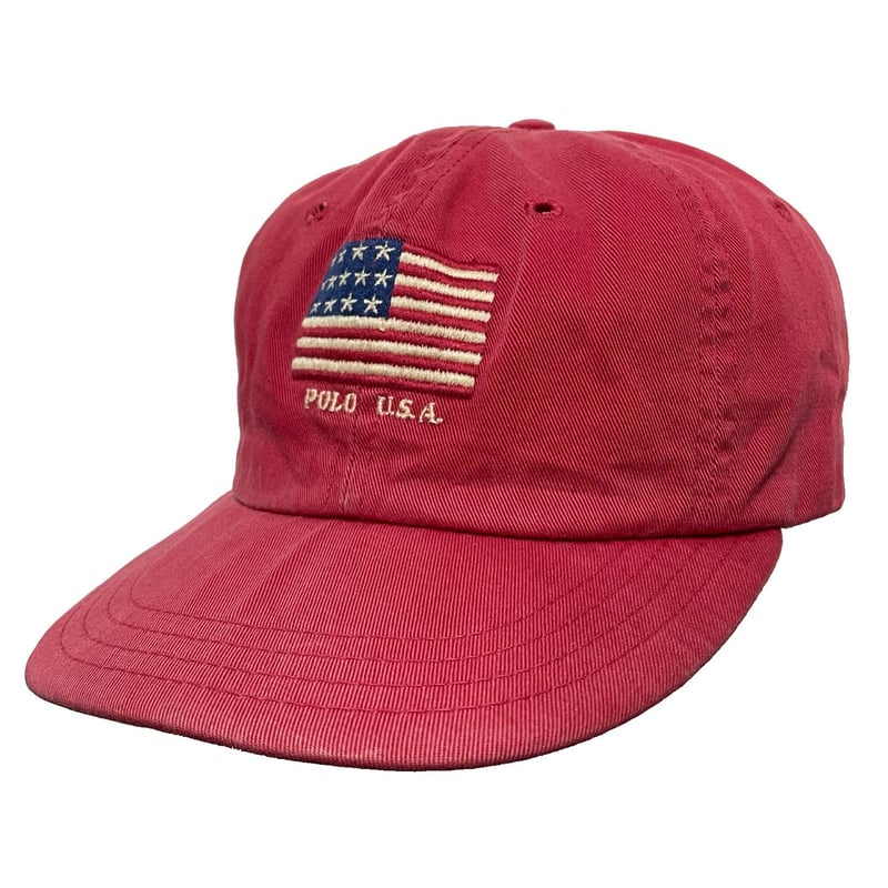 Polo Ralph Lauren 赤 キャップ アメリカ製 アメリカ製 90s Polo Ralph Lauren ポロ ラルフローレン ワン
