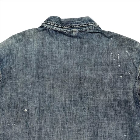 RRL RALPHLAUREN　"DISTRESSED INDIGO PAINT SPLATTER" DENIM JACKET