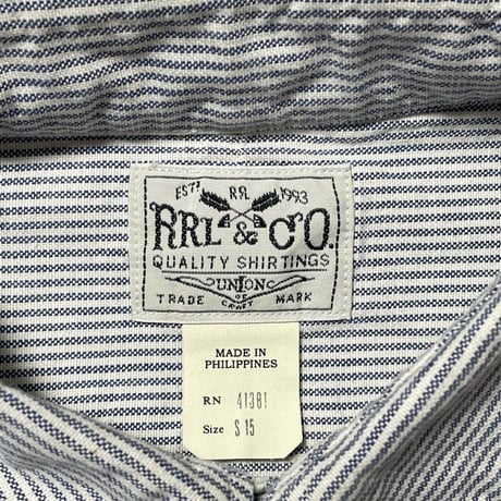RRL RALPHLAUREN　"STRIPE" BUTTON DOWN SHIRT (90s)