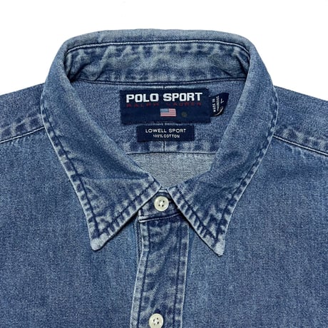 POLO SPORT RALPHLAUREN　 "LOGO EMBROIDERY"  DENIM SHIRT