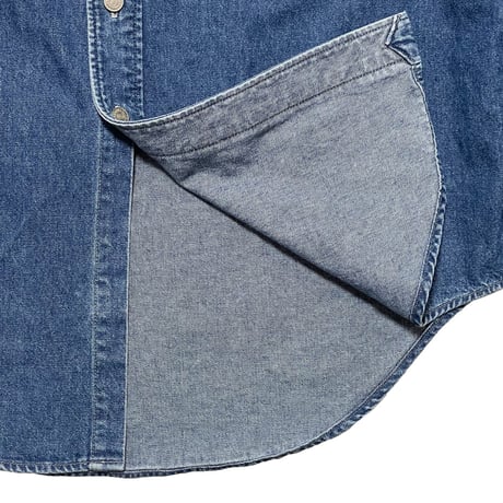POLO COUNTRY RALPHLAUREN　 "METAL BUTTON" DENIM SHIRT (L)
