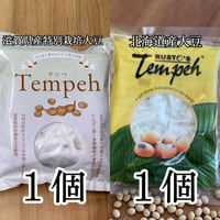 北海道産大豆テンペ1個　滋賀県産特別栽培大豆テンペ1個セット(冷凍)