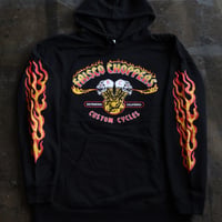 FRISCO CHOPPERS Flaming Skull Yellow＆Red パーカー