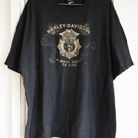 【3XL-size】ハーレー古着Tシャツ ゴールドイーグルロゴ