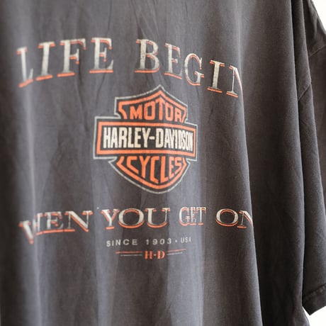 【3XL-size】ハーレー古着Tシャツ パンヘッド バックプリント