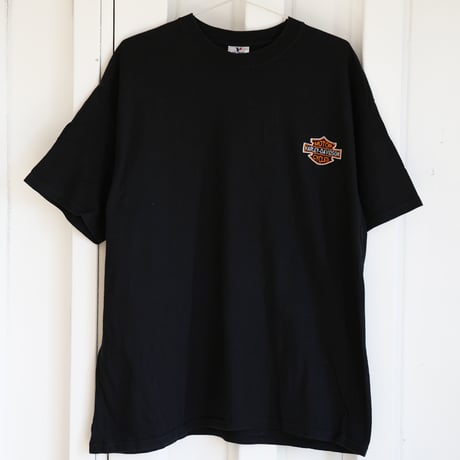 【2XL-size】ハーレー古着Tシャツ バー＆シールド 刺繍