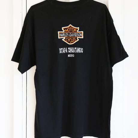 【2XL-size】ハーレー古着Tシャツ バー＆シールド 刺繍