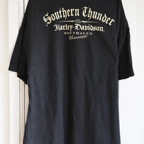 【3XL-size】ハーレー古着Tシャツ ゴールドイーグルロゴ