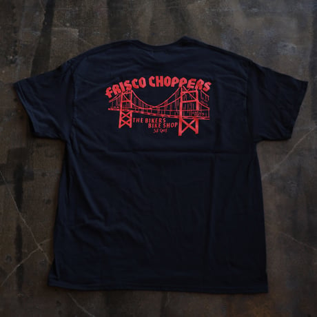 FRISCO CHOPPERS Flaming Skull Yellow＆Red Tシャツ