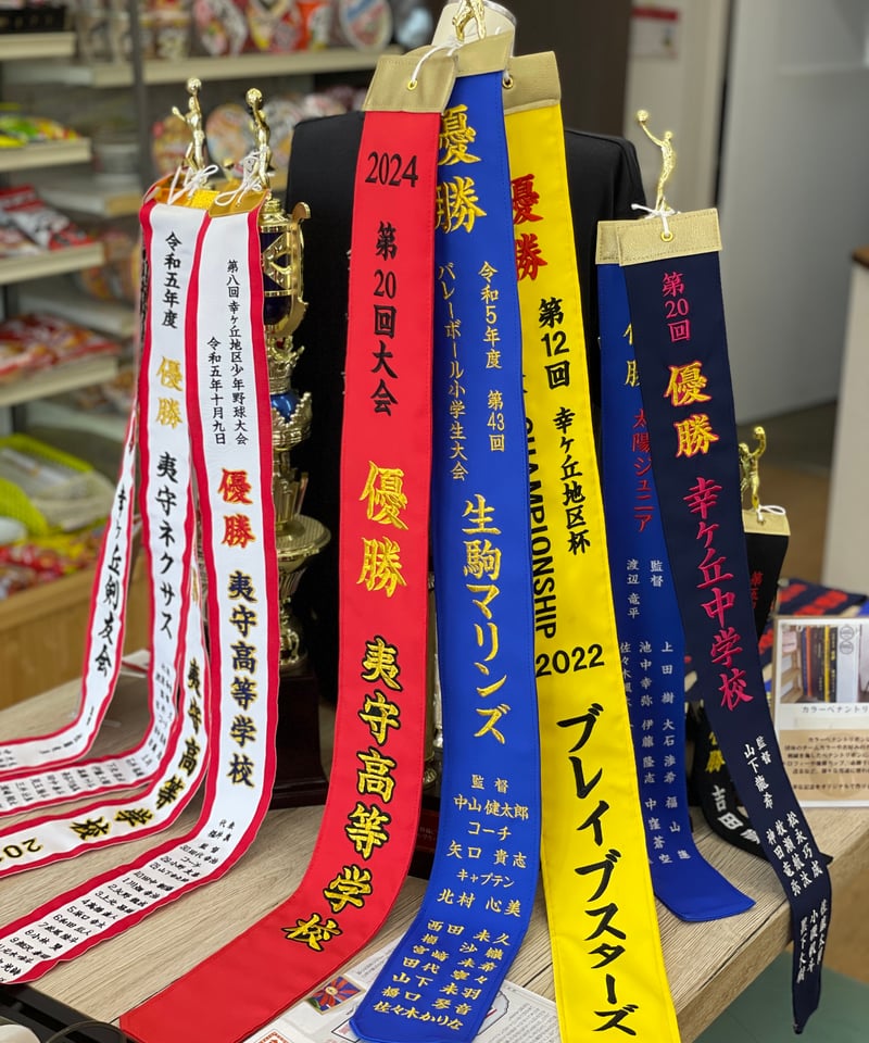 カラー】刺繍入りペナント （大）（片面タイプ） | 優勝旗・ペナントの 