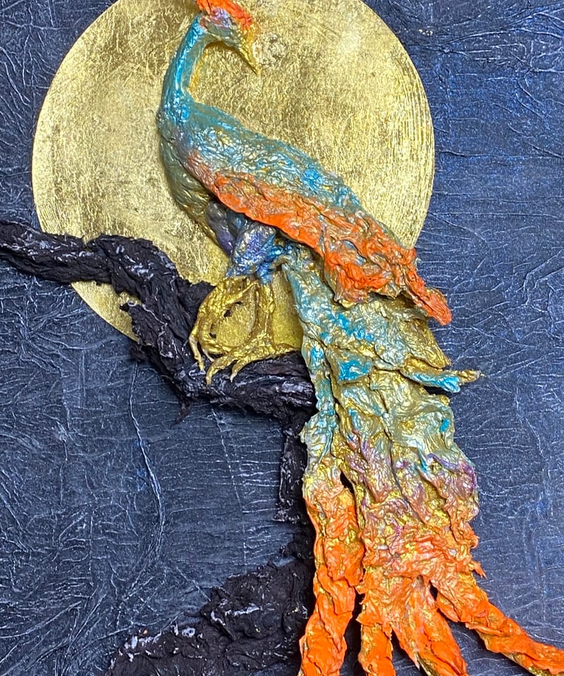 満月と鳳凰】色紙サイズ | ヒュンケル gallery shop