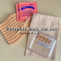 Portable nail tip set