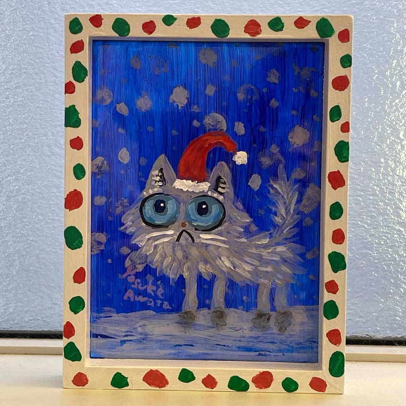 雪が降る夜の猫サンタ | Yosuke Awata