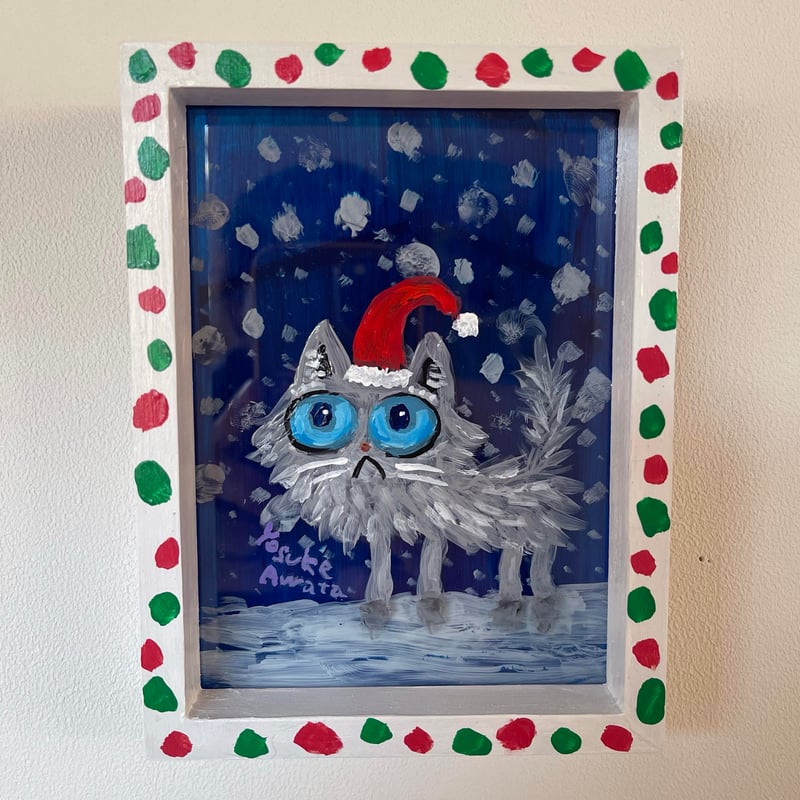 雪が降る夜の猫サンタ | Yosuke Awata