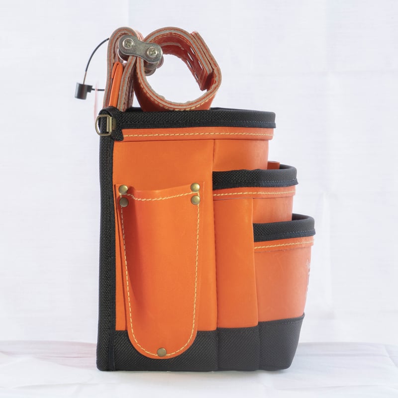 ニックス　最高級公式グローブ革チェーンタイプ小物腰袋 Knicks 最高級硬式グローブ革 チェーンタイプ 3段腰袋【レッド