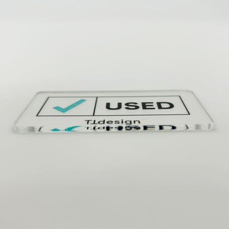 TTdesign USEDマーカー・square 63×35(㎜) [トレーディングカード用 - 行動終了マーク用クリアマーカー]