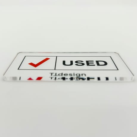 TTdesign USEDマーカー・square 63×35(㎜) [トレーディングカード用 - 行動終了マーク用クリアマーカー]