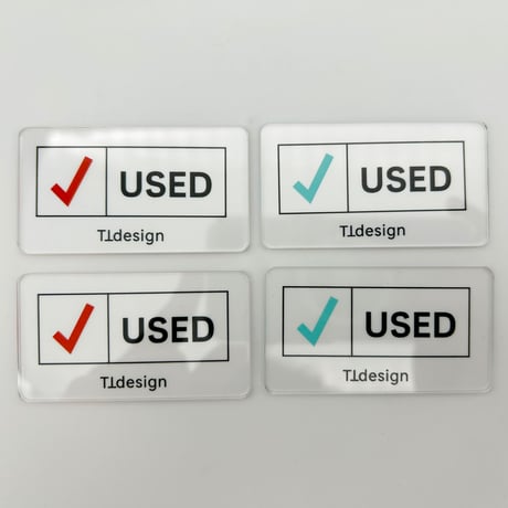 TTdesign USEDマーカー・square 63×35(㎜) [トレーディングカード用 - 行動終了マーク用クリアマーカー]