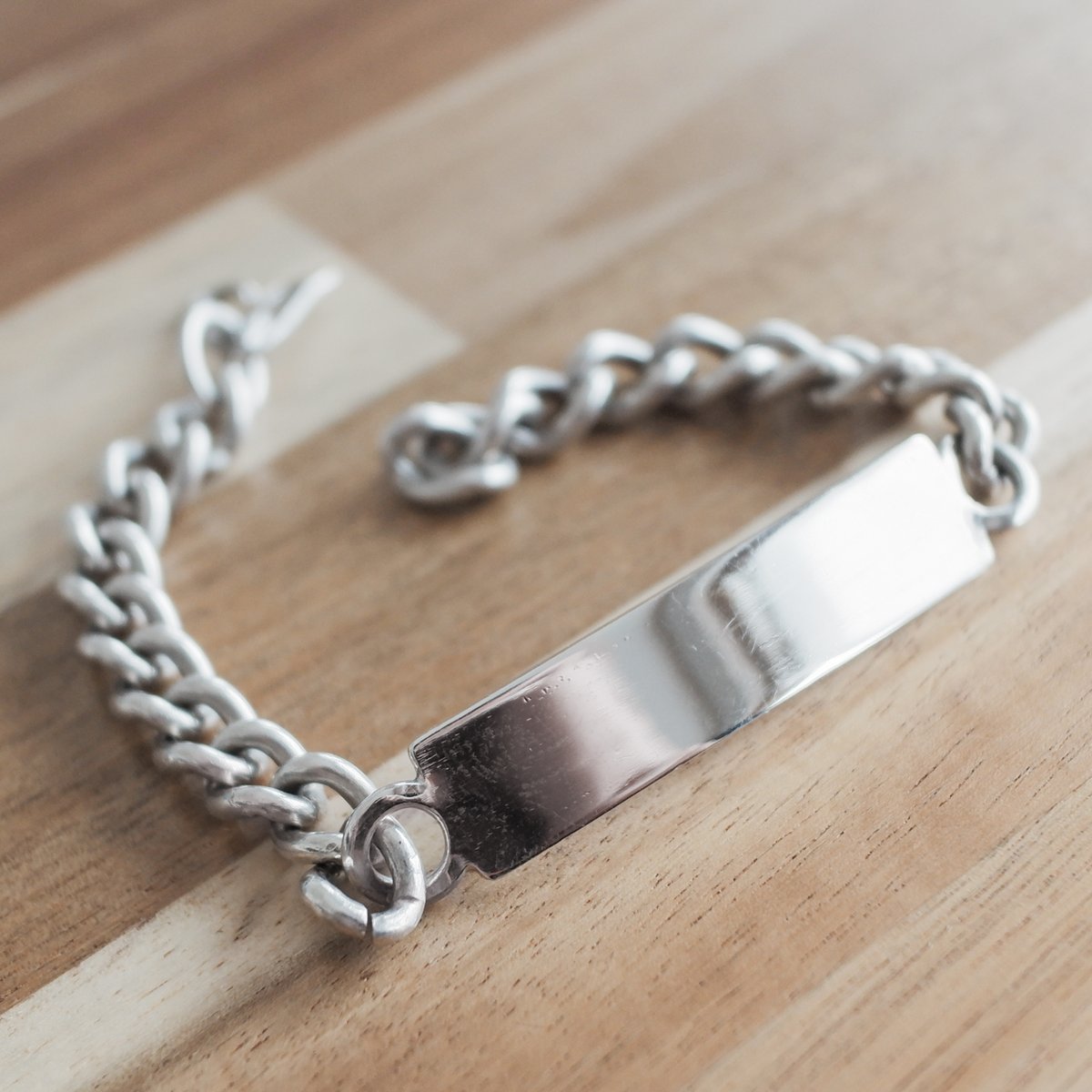 英国製 1976年 ヴィンテージ】IDブレスレット ホールマーク