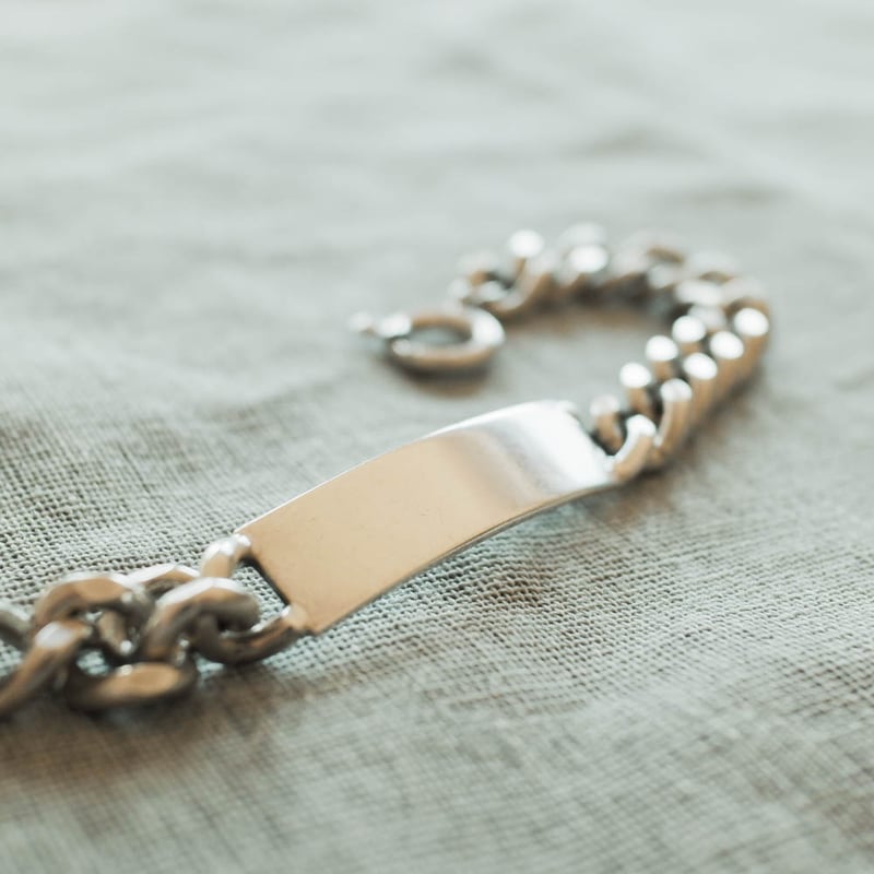 英国製 1999年 ヴィンテージ】IDブレスレット ホールマーク