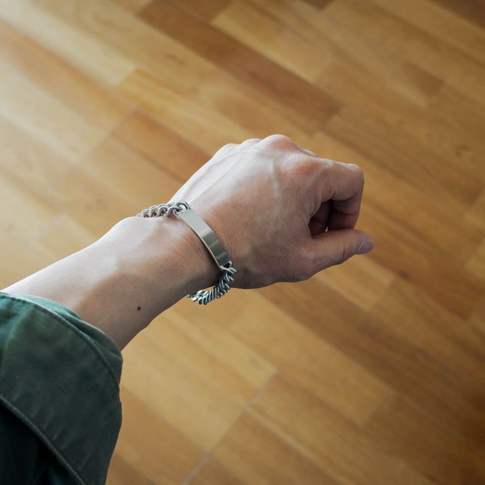 英国製 1999年 ヴィンテージ】IDブレスレット ホールマーク